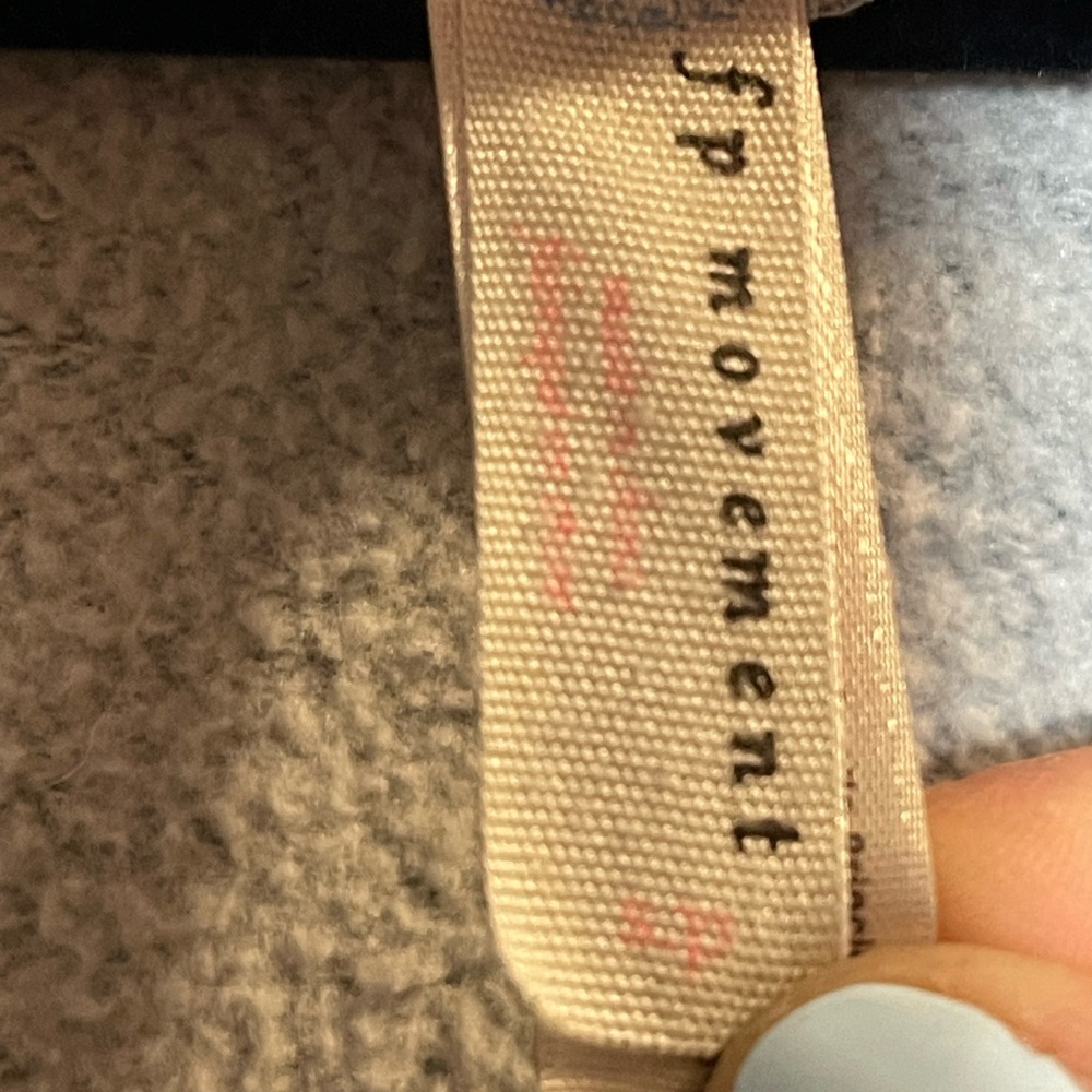 Free People Movement Grey Pullover Quarter Zip Hoodie Sweatshirt Dolman Slv S - Picture 9 of 16